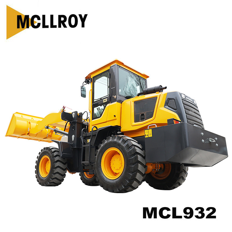 Compact Articulated 2 Ton Wheel Loader 58kw 79hp Power For Construction