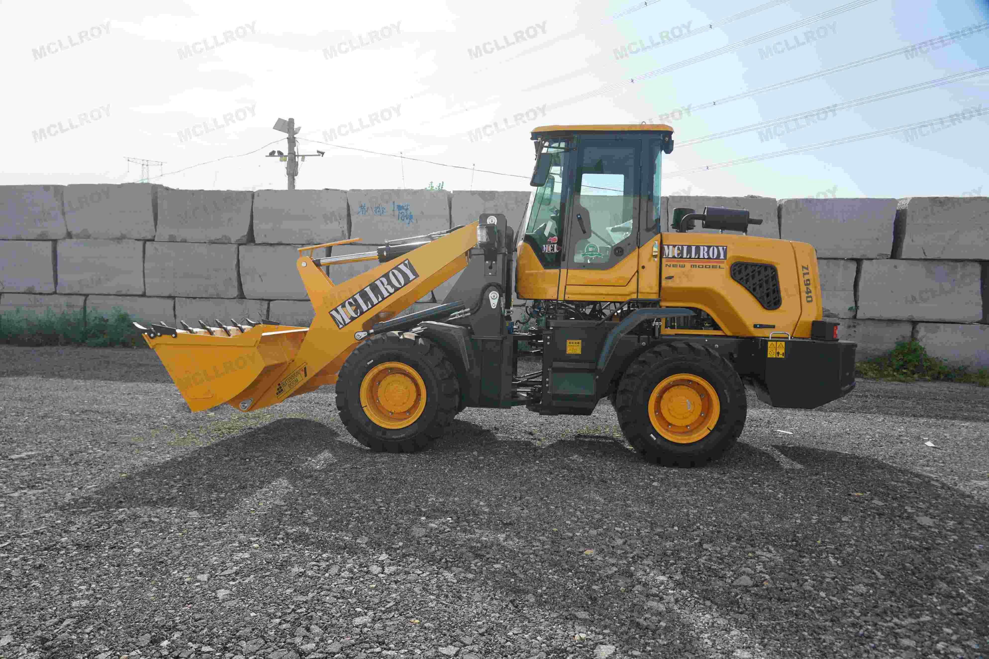 Articulated 1.2 Cubic Meters Compact Wheel Loaders Front End