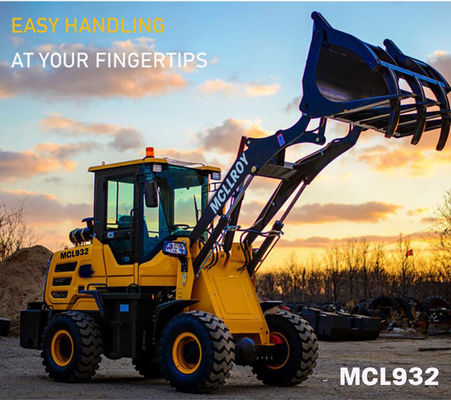 Mini Wheeled 2ton Front End Loader Articulated 1350mm Dump height