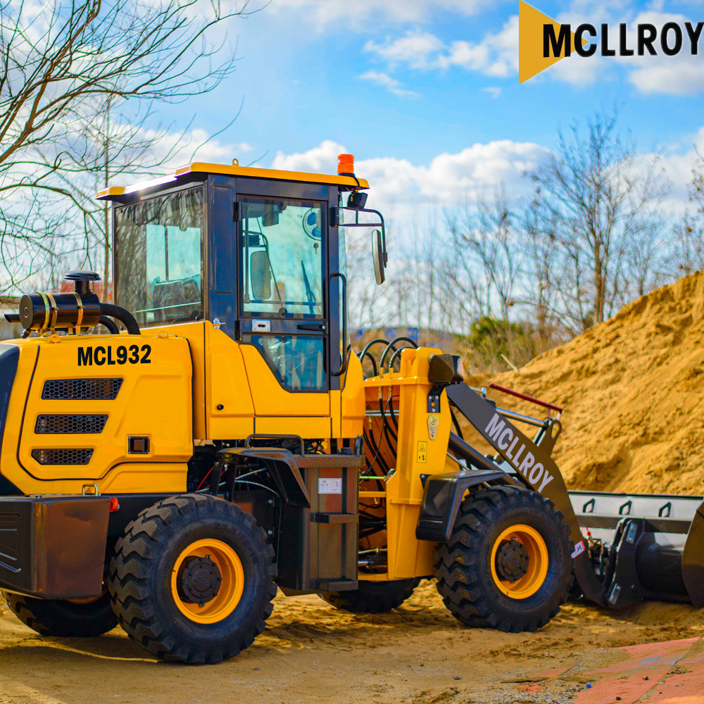 Mini Wheeled 2ton Front End Loader Articulated 1350mm Dump height